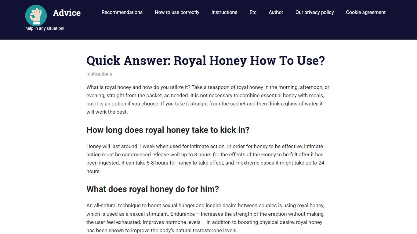 Quick Answer: Royal Honey How To Use? - Advice